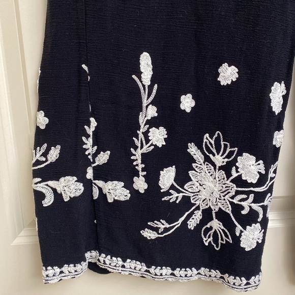 Liv Los Angeles Wide leg Beach pants Womens XL Embroidered Boho Artsy Black - Picture 3 of 12